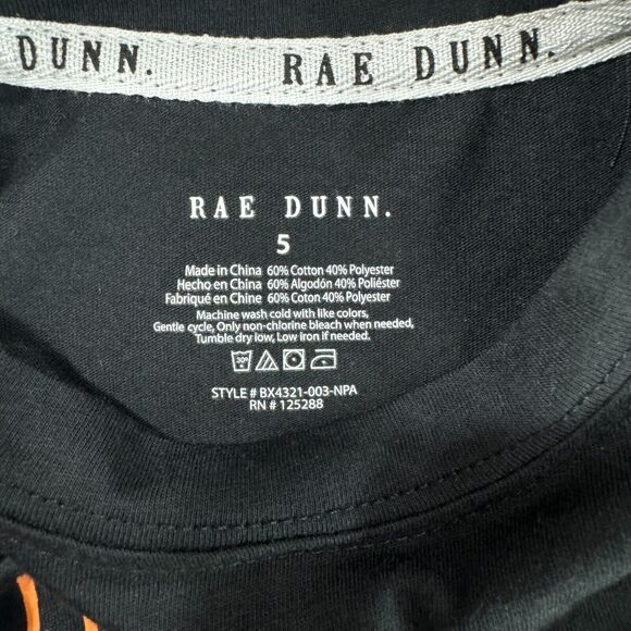 Kids‎ Spooky Vibes Only Halloween Shirt Black Long Sleeves Top Size 5 - Picture 5 of 5